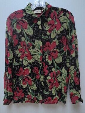 PUTUMAYO | Floral Button-down Blouse, Sz. S